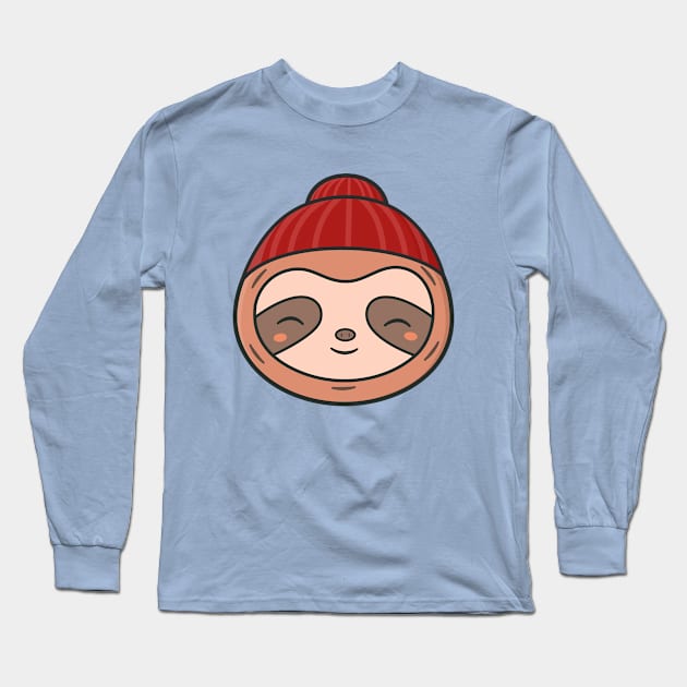 Kawaii Cute Sloth Long Sleeve T-Shirt by happinessinatee